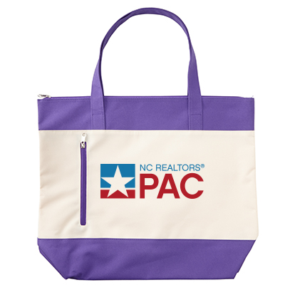 Zippered Beach Tote Bag