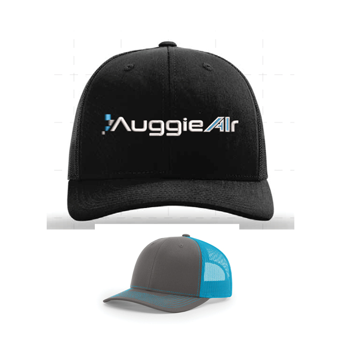 Grey and Blue Auggie Cap