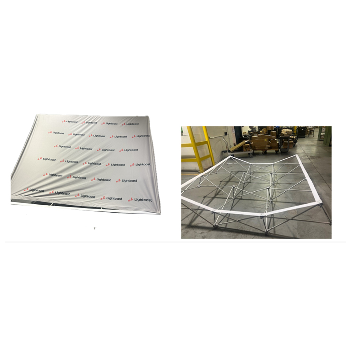 Frame and graphic dimensions: 7 ft high, 6 ft