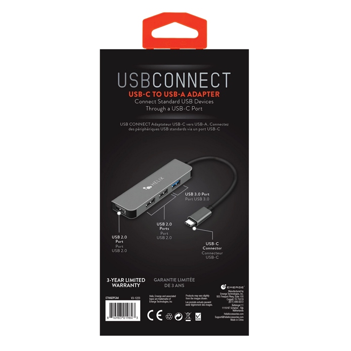 USBCONNECT USB-C to USB-A 4-Port Adapter Hub