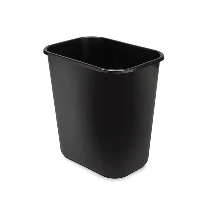 BLACK TRASH CAN
